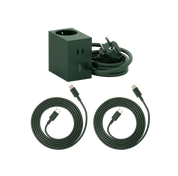 1 x Cuboid+ Dark Green / 2x USB-C to USB-C Cables