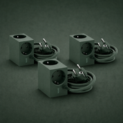 3 x Cuboid Dark Green
