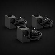 3 x Cuboid Black